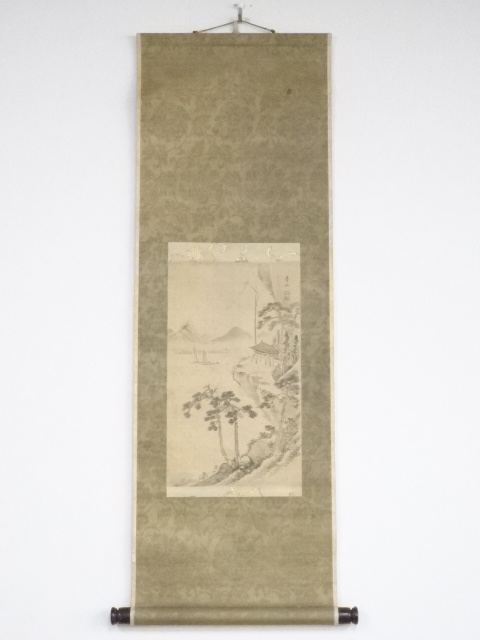 JAPANESE HANGING SCROLL / HAND PAINTED / SCENERY